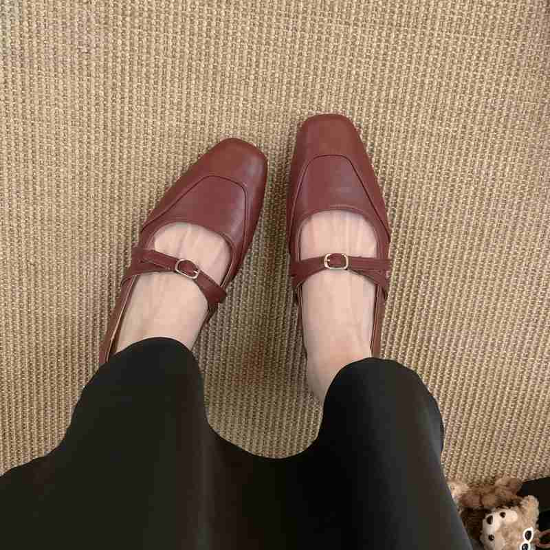 Fashion Bailamos 2025 Women Flats Fashion Round Toe Slip On Ladies Elegant Mary Jane Shoes Soft Flat Heel Outdoor Dress Ballerin Shoes M