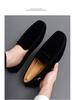 Men's Plus Size Suede Loafers: Lightweight, Slip-on, Formal Business Leather Shoes