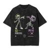 Murder Drones Anime T Shirts Hip Hop Washed Short Sleeve Street TShirt  Fashion Men Women Tops Streetwear Printed Tee Shirt