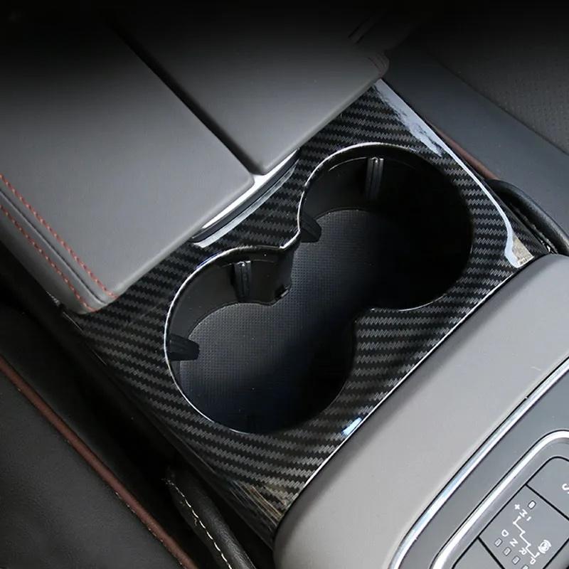 ABS Matte Silver Car Front Central Control Water Cup Bottle Holder Cover Trim Accessories Fit For Citroen C5 Aircross 2018-2022