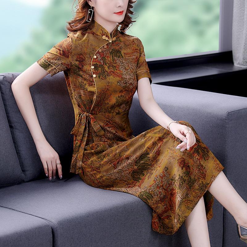 

Cheongsam в китайском стиле, гуандунский марлевый Cheongsam в стиле ретро, ​​в республиканском стиле