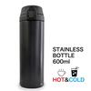 CLEAN HOUSE Stainless Steel Bottle, One-Touch Insulated, Hot & Cold Mug (Midnight Brown, 600ml)