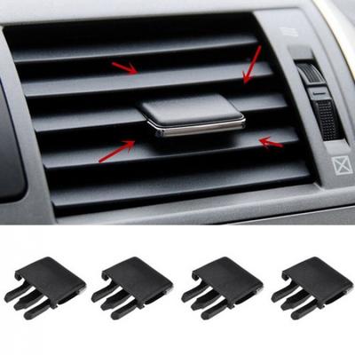 4pcs Black Car Accessories Air Conditioning Vent Louvre Blade Adjust Slice Clips
