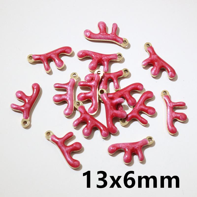 20pcs 11x9mm Stainless Steel Fish Enamel Charms Pendant Stainless Steel DIY Jewelry Making Accessories Findings