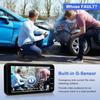Screen Dual Lens HD 1080P Dash Cam Front&Rear Built-in GPS 170° Wide Angle DVR with G-sensor/Night Vision/Motion Detection/Loop