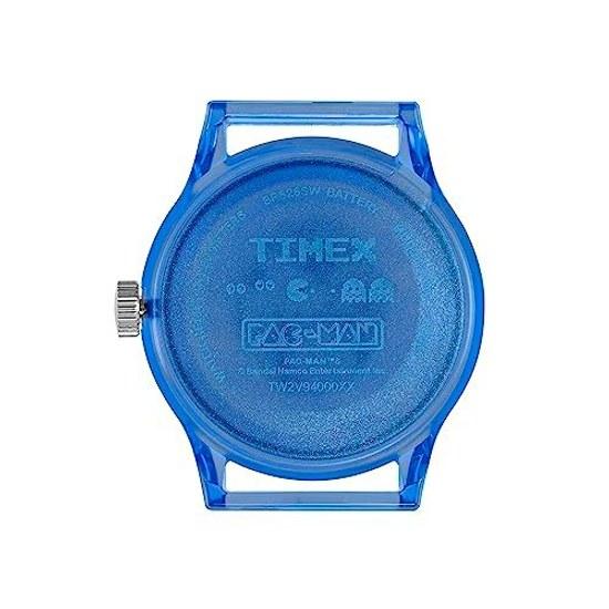 TIMEX Unisex Watch Pac-Man Camper Light Blue Dial Resin Plastic Quartz 3 Atmospheres Water Resistant TW2V94000