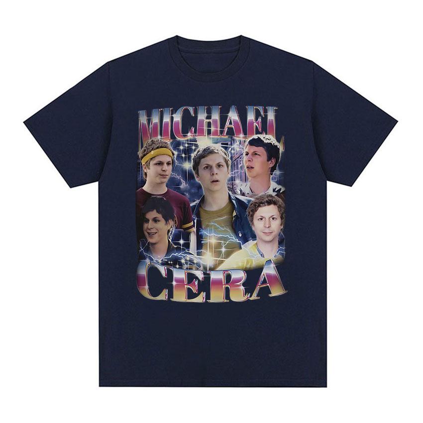 CHARM CLOTHINGS Zomer Klassiek Michael Cera Grafisch Heren Dames Casual Mode Retro Korte Mouw T-shirt 100% Puur Katoen Bedrukt T-shirt L