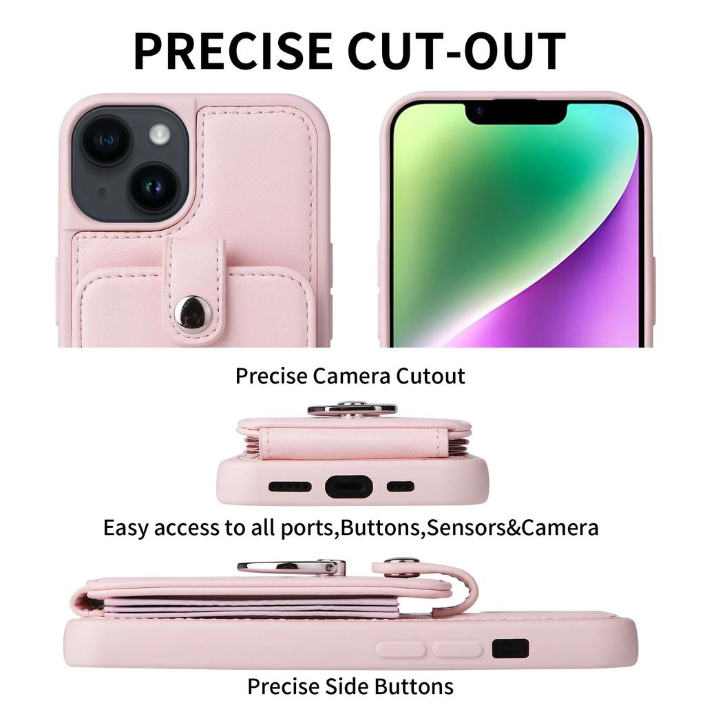 Ring Holder Wallet Leather Card Solt Phone Case for IPhone 16 Pro Max 15 Plus 14 13 12 11 XR XS 8 7 Protective Shockproof Cover