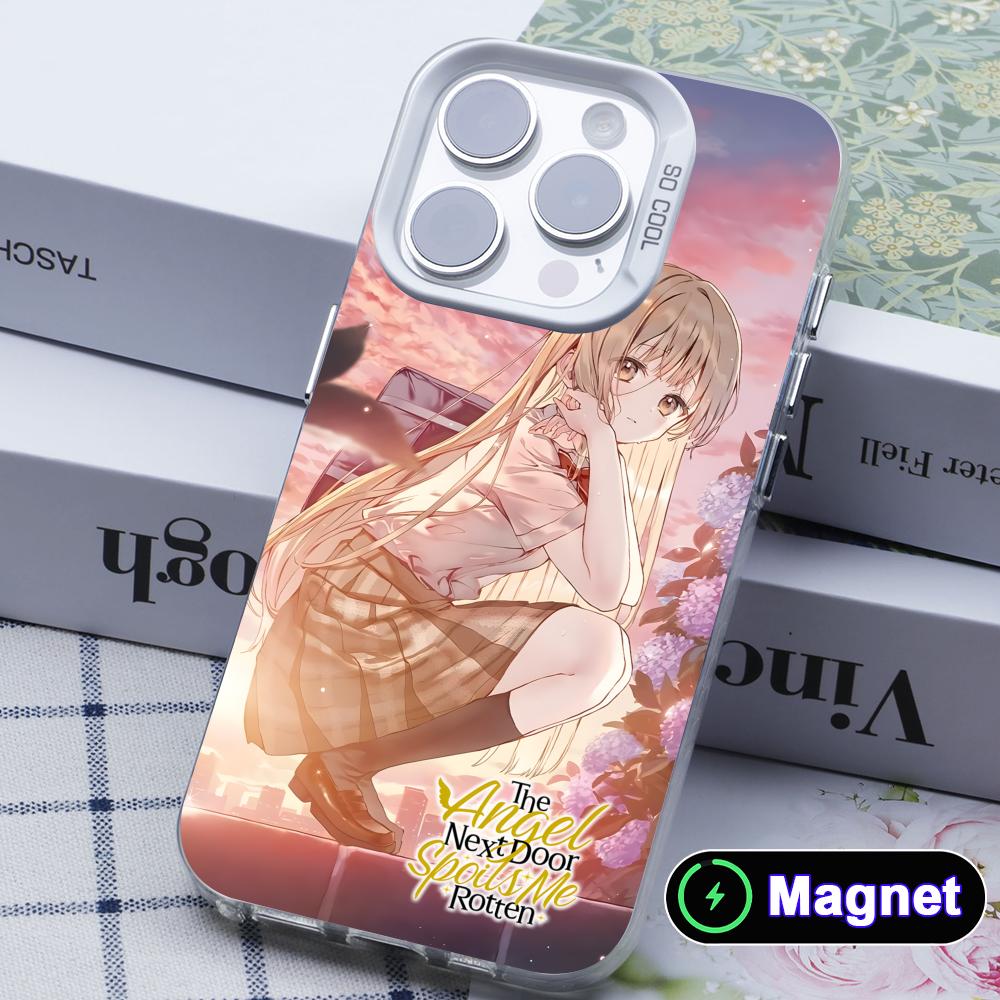 Angel Mahiru Shina Phone Case for iPhone 17 16 15 14 13 12 11 X XR XS Air Pro Max Plus Colorful Silver MagSafe Cover