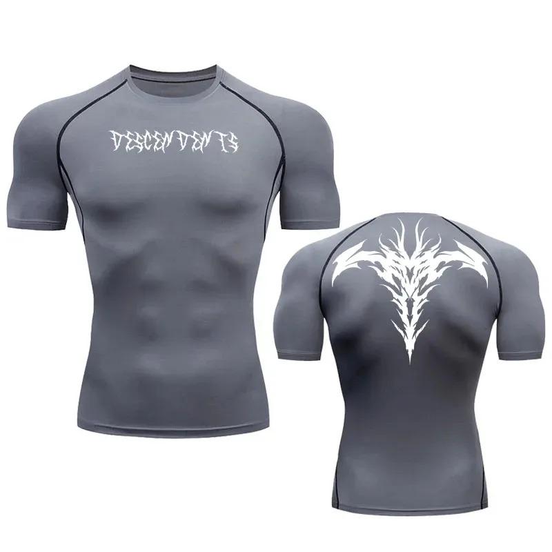 Men Compressed Fitness High Elasticity Comfortable Running Gym Sports Comfortable Quick Dry T-shirt Summer Moisture-Wicking Breathable Tees