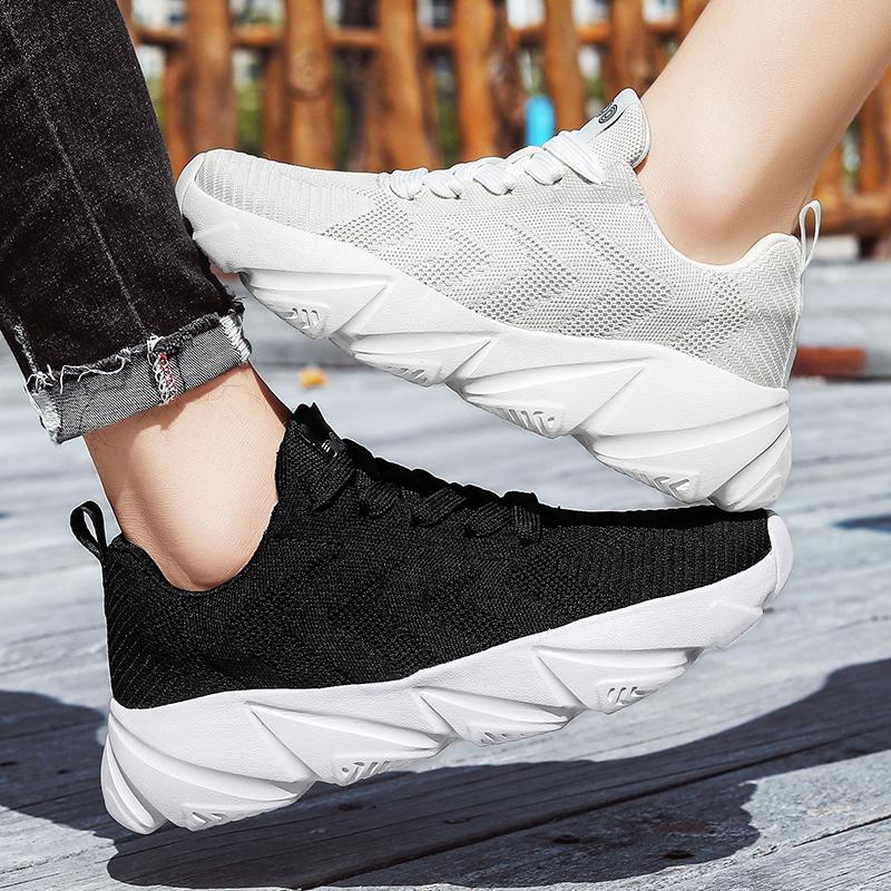 Fashion New Man Shoes Breathable Casual Sneakers Summer White Running Women Lightweight Soft Sports Shoe for Male Large Size 35-46