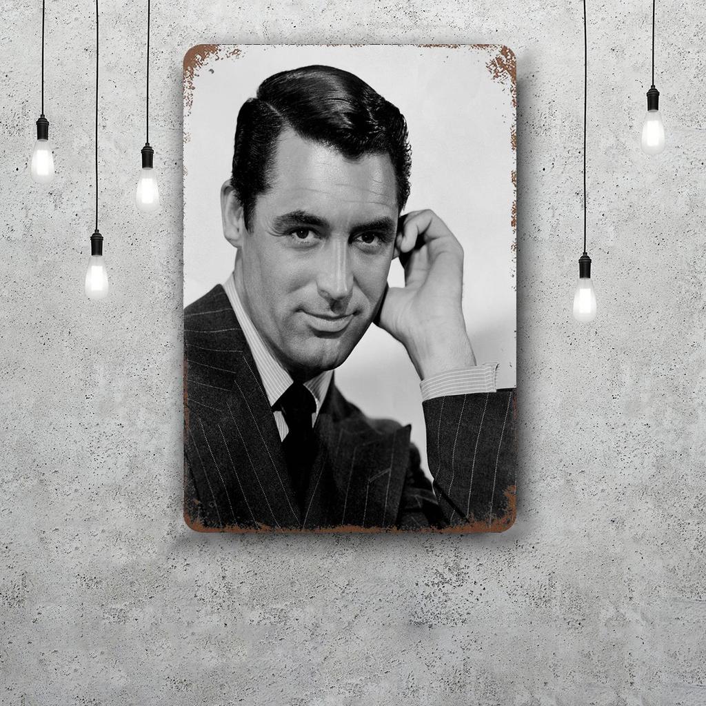 Cary Grant Decor Vintage Metal Signs Tin Signs Captain Poster Decor for Bar Pub Club Man Cave Wall Decoration