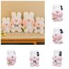 Adorable Plush Bunny Toy With Flower And Bowtie Decorations