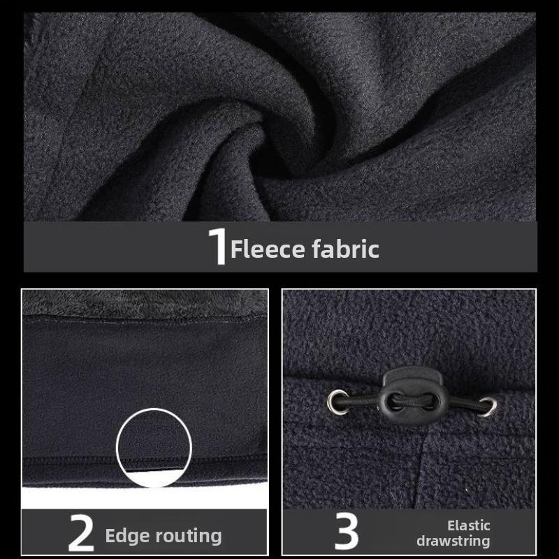 Cycling Windproof Face Mask, Autumn and Winter Hat, Scarf with Fleece for Cold Protection and Warmth, Electric Bike Hood