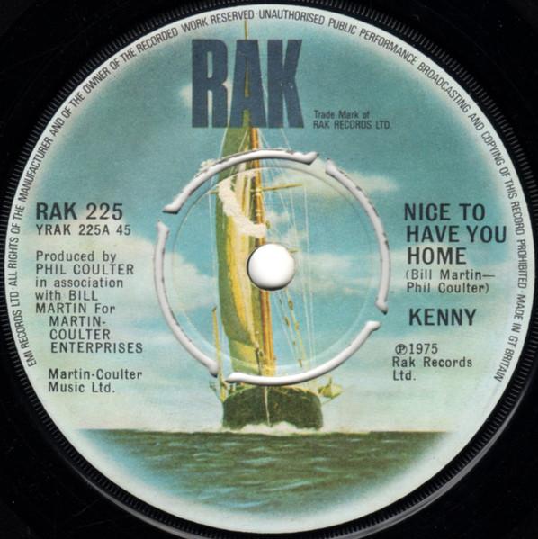 

7inch Record KENNY - Nice To Have You Home RAK225 RAK 1975 UK Rock Used