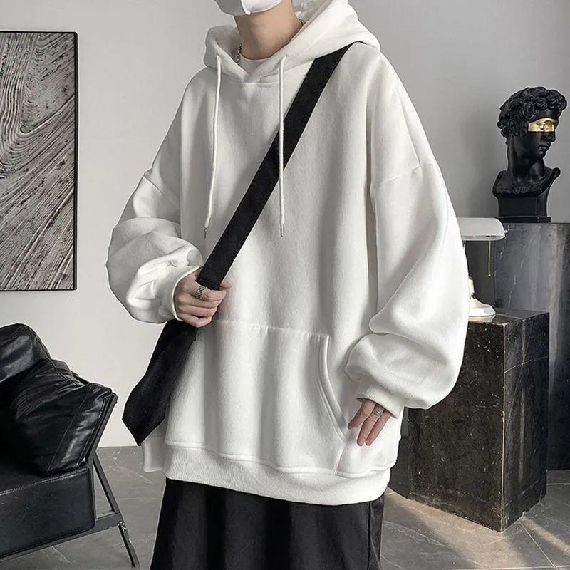Herren Casual Loose Fleece Hoodies Solid Cotton Pullover Kapuzenpullover Unisex Winter Hoodies Sweatshirt