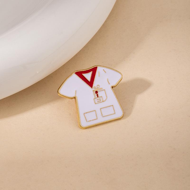 Cartoon Cute Brooch Nurse Medicine Bottle Thermometer Syringe Fun Badge Wind Creative Metal Pin