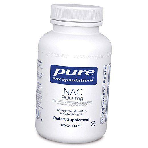 

Ацетил Цистеїн, NAC 900, Pure Encapsulations 120капс (70361017) 120caps