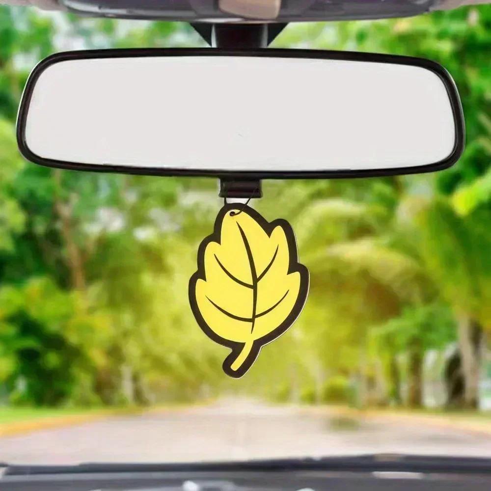 6PCS Scar accessories interior Car Air Freshener Natural scented tea paper Auto Hanging Vanilla perfume fragrance Leaf Shape