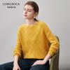 COMONBOCA Women's 100% Cashmere Loose Cable Knit Sweater