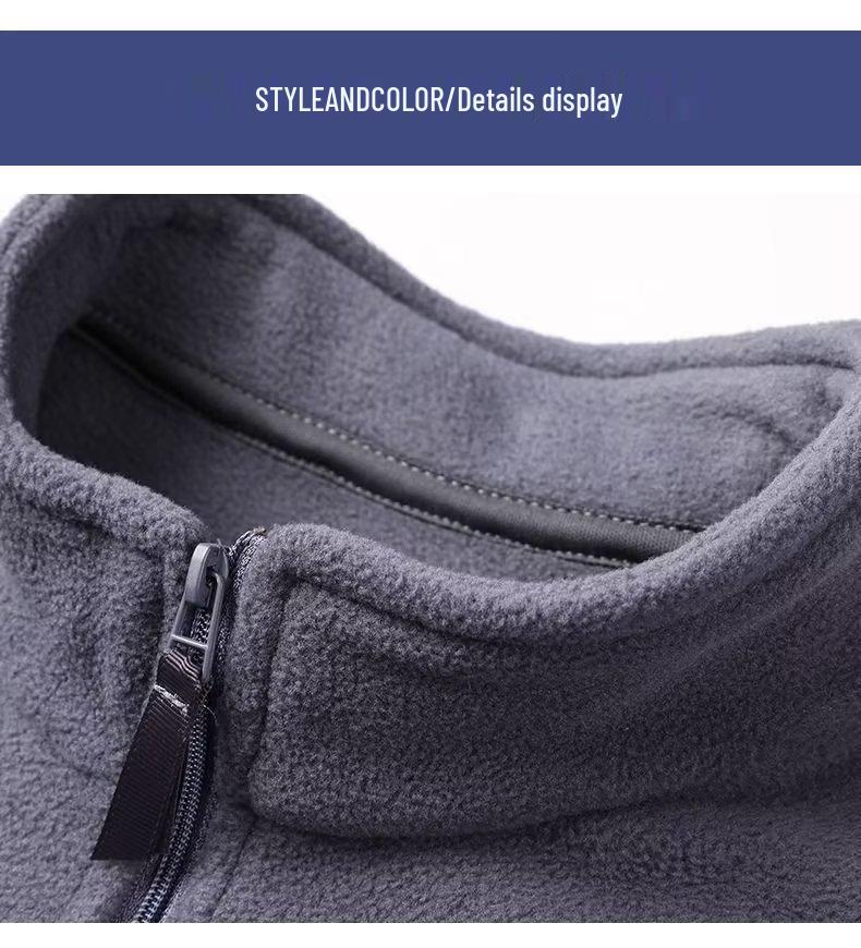 Men's Stand-Up Collar Half-Zip Long Sleeve Pullover for Autumn & Winter