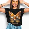 Vanilla Chai Shirt, Botanical Moth Graphic Tee, Cozy Butterfly Top