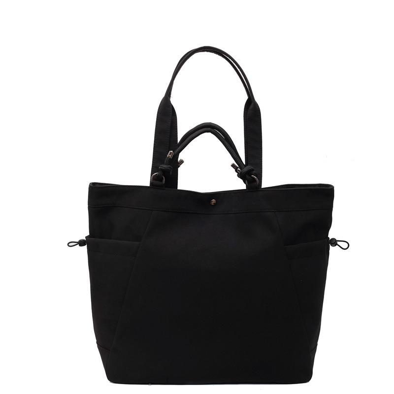 Canvas bag female college student new summer versatile shoulder handbag large capacity commuter tote bag