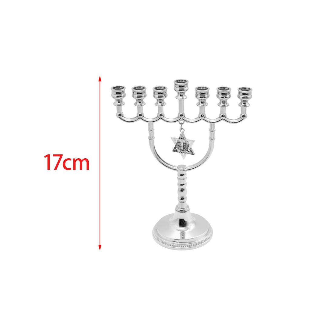 Menorá de Hanukkah Portavelas Geométrico Tradicional Candelabro para Sala de Estar Banquete de Aniversario Decoración de Fiesta de Bodas