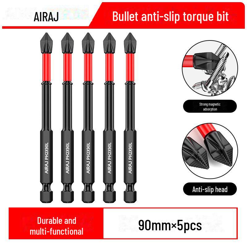 Magnetischer Kreuzschraubendreherkopf aus Wolframstahl, rutschfest, schlagfest, elektrisches Handwerkzeug mit hoher Härte