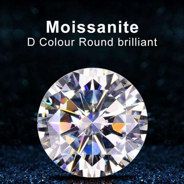 Rund briljantskjæring 5,0 mm til 12,0 mm D Farge Moissanites løs stein diamantring smykker armbånd materiale høy kvalitet