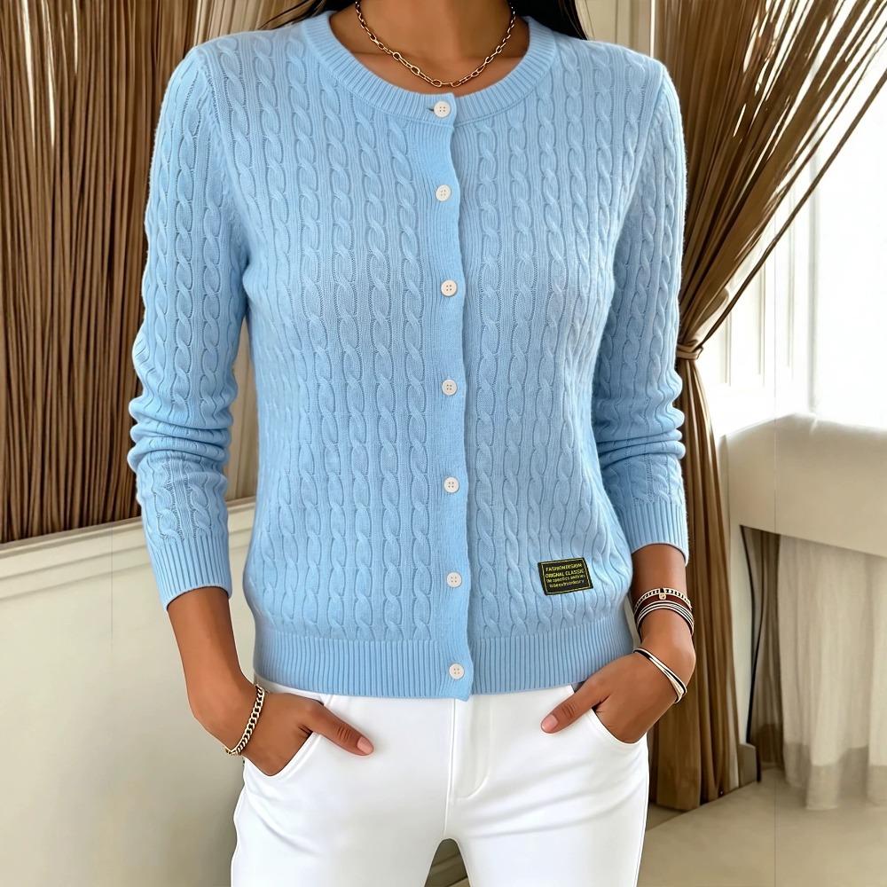 **Cardigan da Donna a Maglia con Bottoni, Color Block, Design con Bavero, Giovanile, Versatile, Manica Lunga, Comodo, Stile Casual, Maglione**