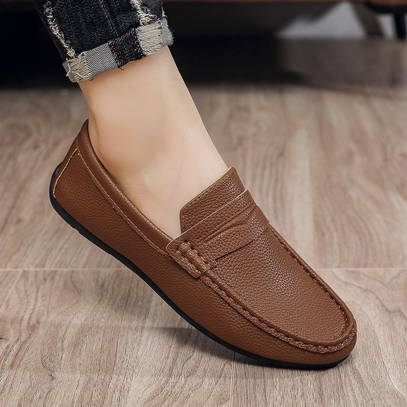 Fashion Slip on Men Loafers Comfortable Breathable Casual Shoes Lightweight Driving Shoes Non-slip Man Boat Shoes Flat Moccasins