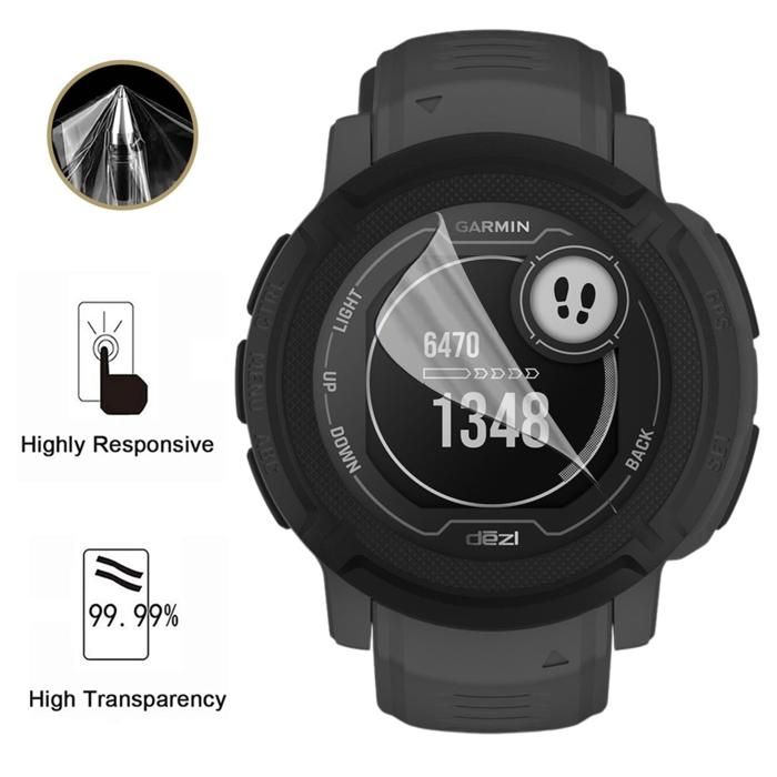 Protector ecran pentru Garmin Instinct 2 ediția Dezl - 45mm [Pachet 6] Folie de protecție rezistentă ultra-subțire din plastic Phonillico