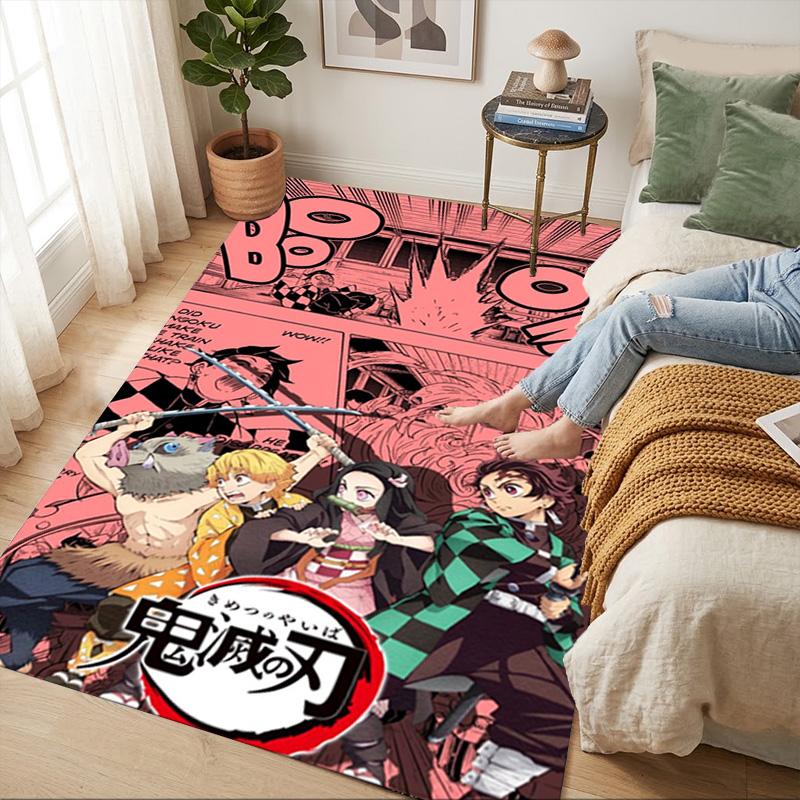 Demon Slayer Living Room Nonslip Area Rug Soft Carpet For Bedroom Game Playroom Sofa Office Home Decor Doormat Christmas Gift C9301447