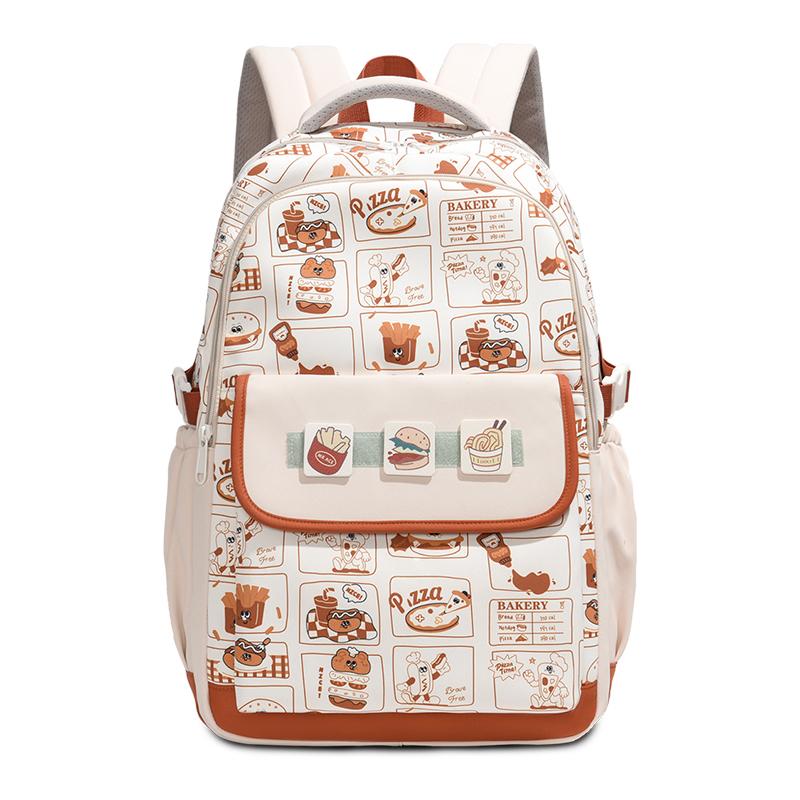 

Printed Backpack Large Capacity Junior Senior High School Schoolbag Lightweight Computer Backpack абрикосовий