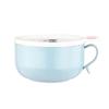 Zhi Shi Stainless Steel Double-Layer Instant Noodle Bowl with Lid - Cute Rabbit Design