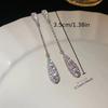 Exquisite Sparkling Zircon Droplet Shaped Tassel Pendant Earrings, Elegant and Fashionable Banquet Jewelry Gifts for Women