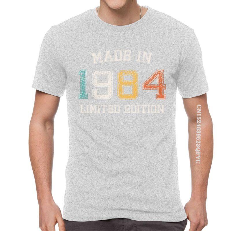 Born In 1984 Tshirts Men Men Streetwear T Shirts Made In 1984 Birth Year EMO Men  Tshirt Cotton Oversized Tee Tops Clothes