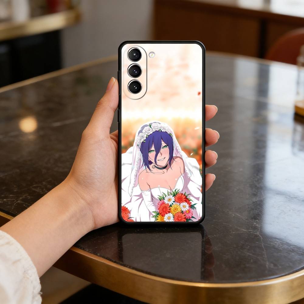

C-Chainsaw M-Man CM-ES Phone Case For Samsung S25,24,23,22,30,21,10,9,Ultra,Plus,Lite,FE,4,5 G Soft Black Case Samsung S24