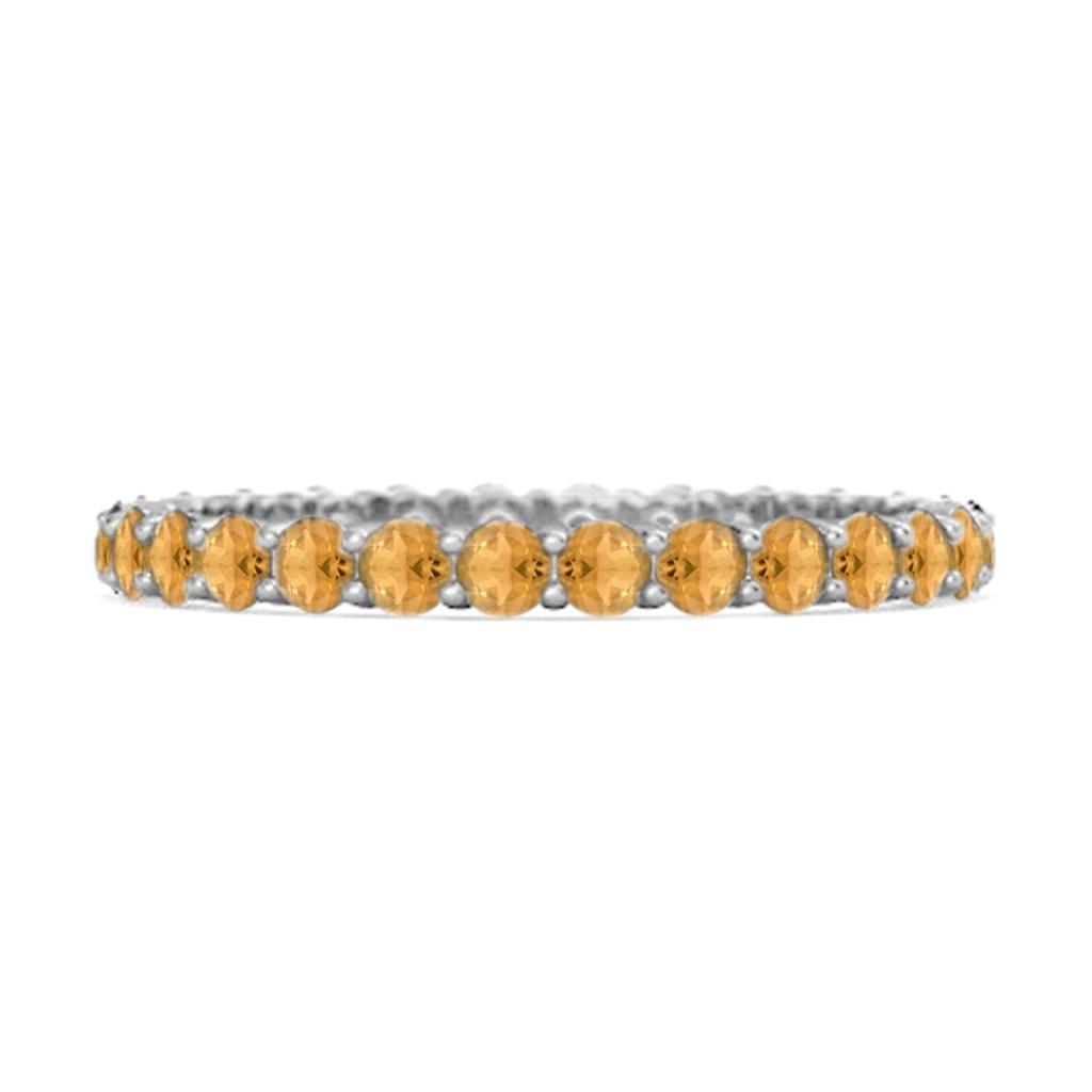Citrine Classic Full Band Eternity Ring- 925 Sterling Silver