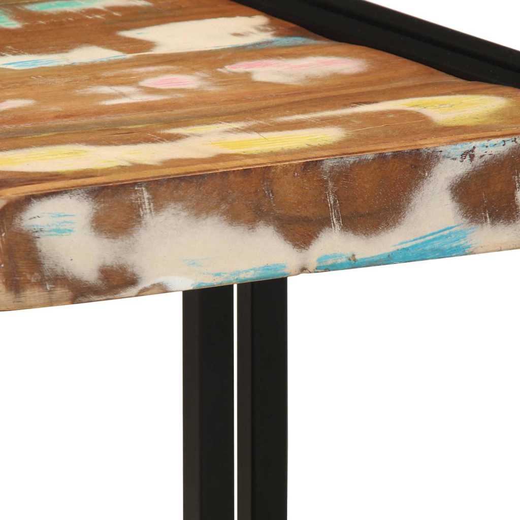 Coffee Table 40 X 40 X 38 Cm Solid Upcycled Wood