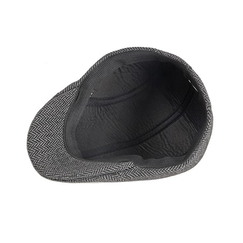 Autumn Winter Hat Men British Vintage Beret Woolen Forward Cap Classic Herringbon Beret Hat Gatsby Painters Hats Ivy Hat Boina