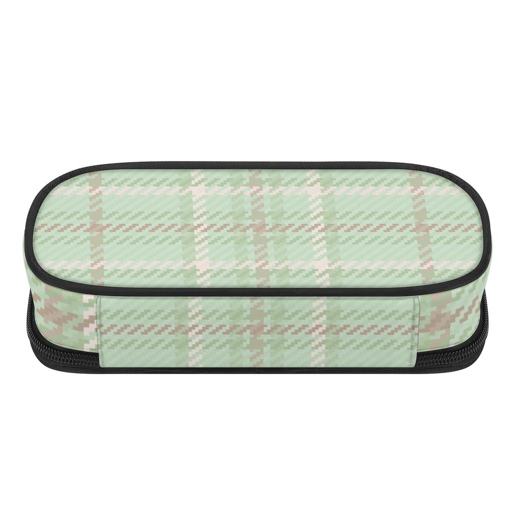 Stationery Pencil Case Smooth Zipper Large Capacity 300D Polyester with Main Compartment Mesh Pocket and Pen Slots for Students