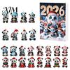 Unique Christmas Gift Panda Advent Calendar, 24 Days Countdown Contains Acrylic Ornament Set Ornaments, Cute Hanging Decorations for Tree Home