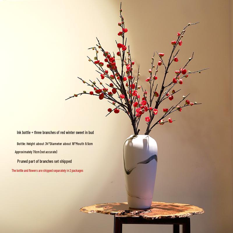 Artificial Plum Blossom Arrangement for Home Décor & Photography