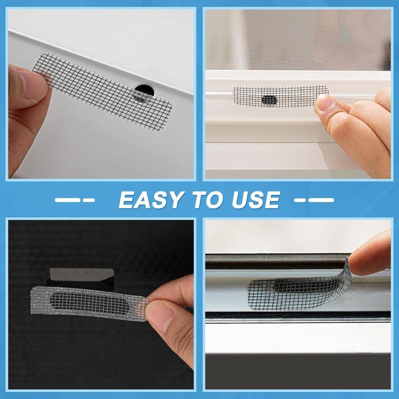 20/30Pcs Self Adhesive Window Screen Repair Sticker Window Drainage Hole Insect Proof Mesh Stickers For Home Door Window Balcony