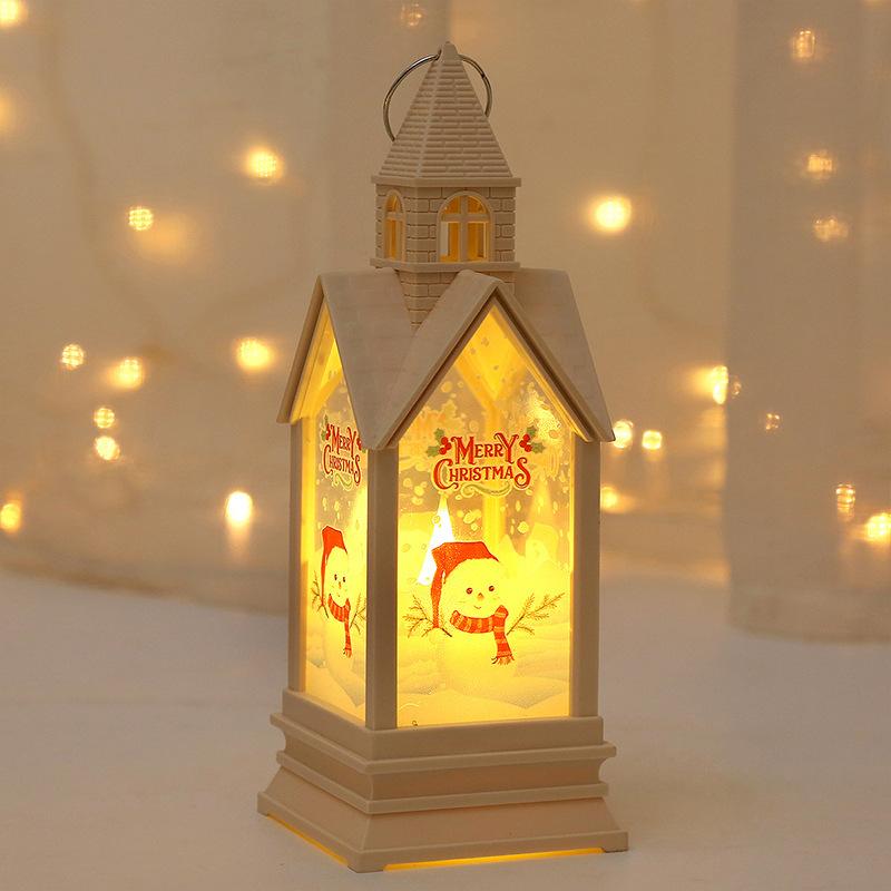 Christmas LED Lantern Light Home Christmas Tree Ornaments LED Lamp Xmas Glow Decorations Kids Gift Happy New Year Decors