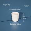 White Melamine 3-inch Smooth Cups, 5-Pack