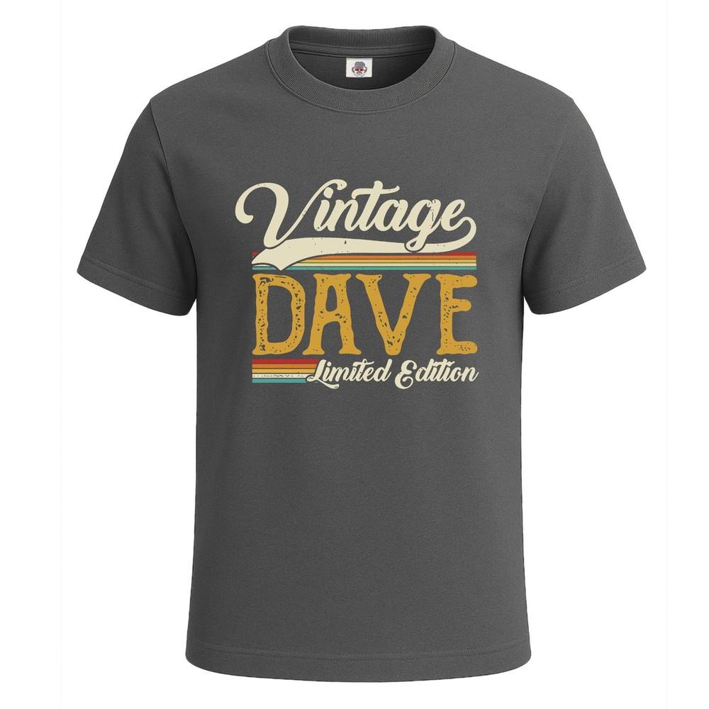 Vintage dave limited edition tshirt for men funny joke novelty gift tee top 2XL