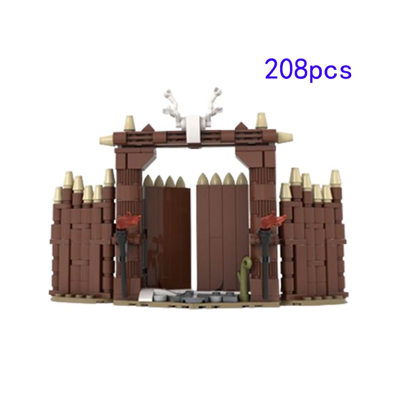 

MOC Мелкие детали Собранные строительные блоки Средневековое здание Замок Башня викингов Стрельбище Сторожевая башня Сцена с деревом Игрушка Подарки